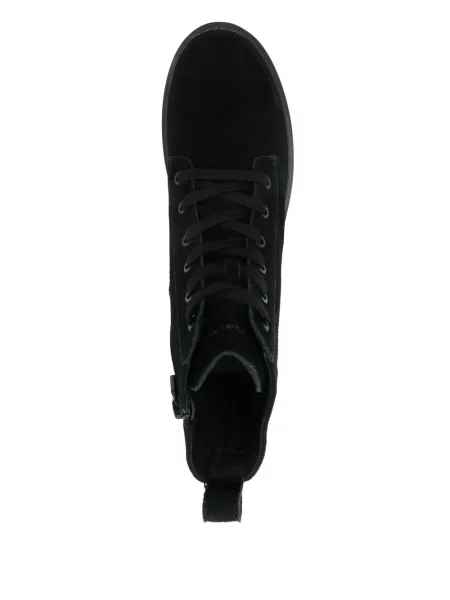 Botine Calvin Klein Jeans din piele de căprioară negru