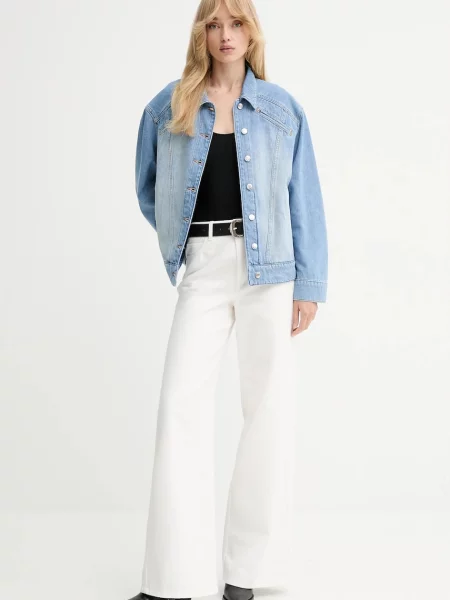 IRO kurtka jeansowa przejściowa niebieski