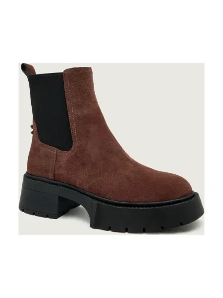 Coach Ghete chelsea LEAH | piele întoarsă maro