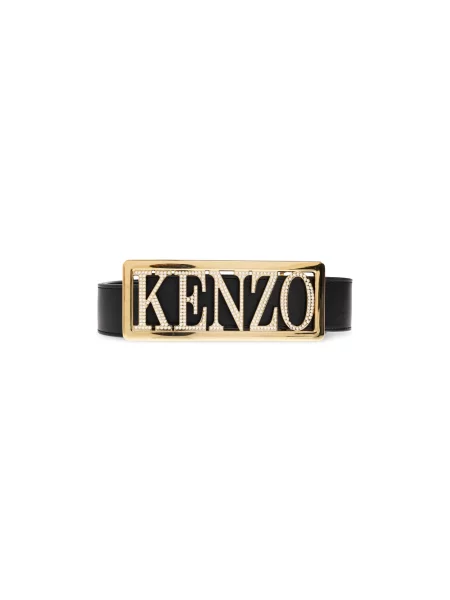 Pasek Kenzo skórzany czarny