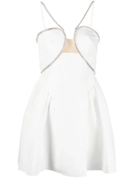 Rochie Self-portrait de cristal alb