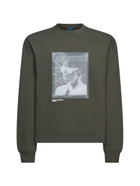 Hanorac Karl Lagerfeld Jeans cu imagine verde