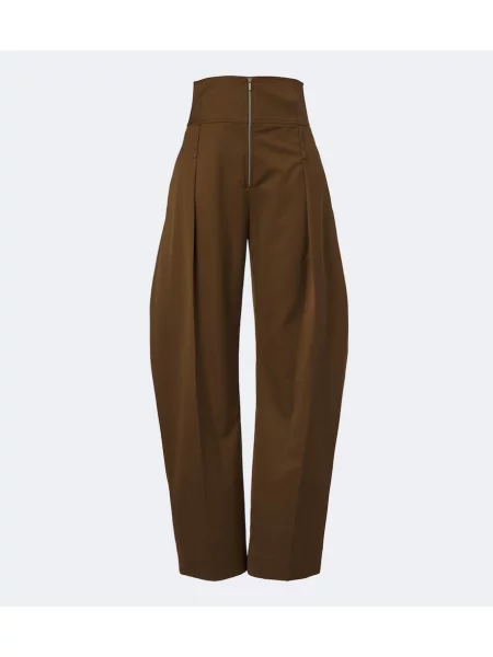 Pantaloni Ferragamo de lână maro