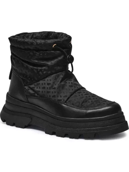 BOSS BLACK Bocanci Foster cu adaos de piele negru