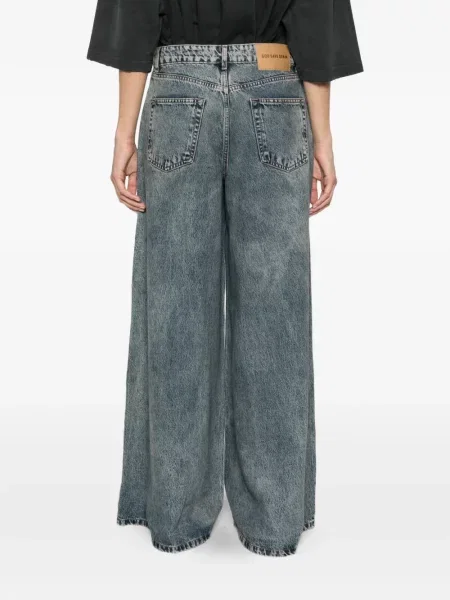 Τζιν με φαρδύ μπατζάκι God Save Denim μπλε