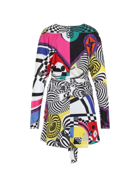 Rochie Versace cu imagine cu imprimeu abstract negru