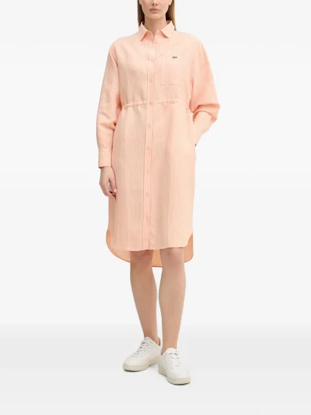 Rochie midi Lacoste portocaliu