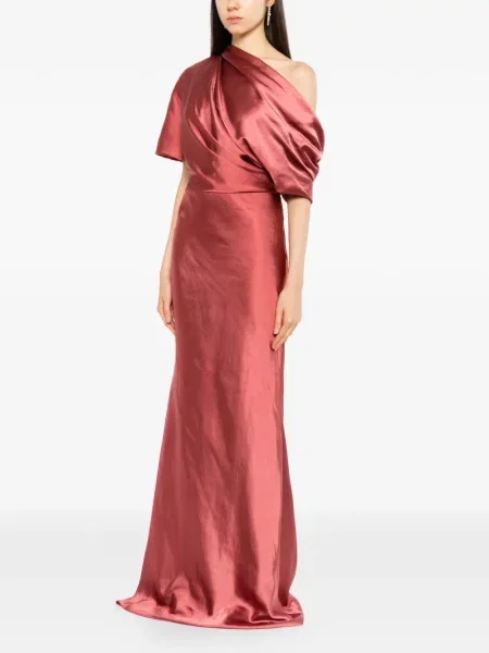 Rochie Amsale din satin portocaliu