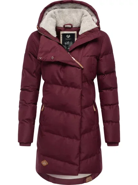 Ragwear Palton de iarnă Pavla vin roșu