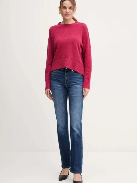 Шерстяной свитер United Colors Of Benetton розовый