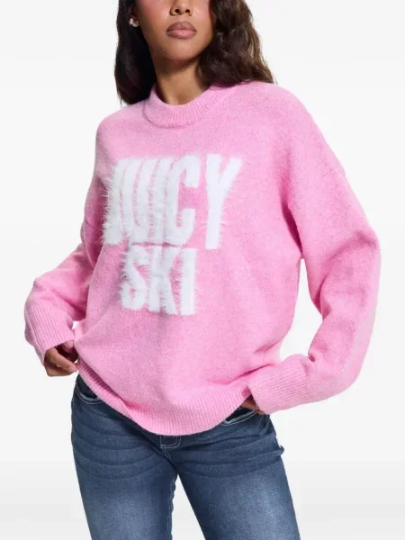 Πουλόβερ Juicy Couture με στρογγυλή λαιμόκοψη ροζ