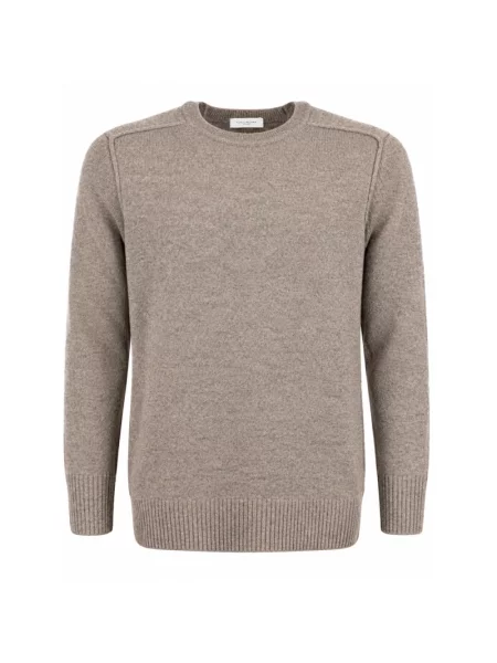 Sweter Paolo Pecora wełniany brązowy