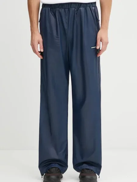 Rains spodnie Rains x Umbro szerokie high waist niebieski