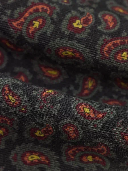 Cravată Ralph Lauren Rrl de lână cu imagine cu model paisley albastru