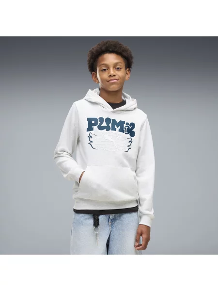 PUMA Młodzieżowa bluza z kapturem MID Akcesoria biały