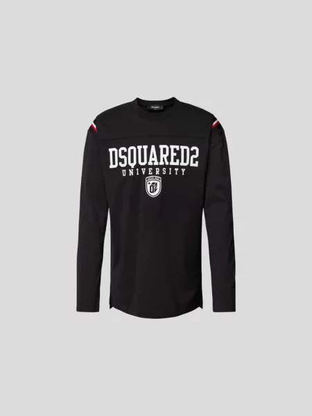 T-shirt z nadrukiem z logo Dsquared2 czarna