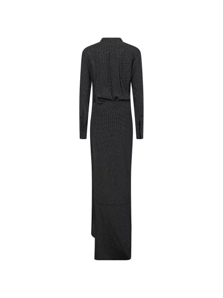 Rochie maxi Sa Su Phi cu buline negru
