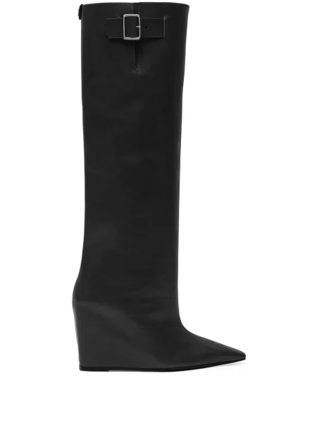 Botine Courreges din piele negru