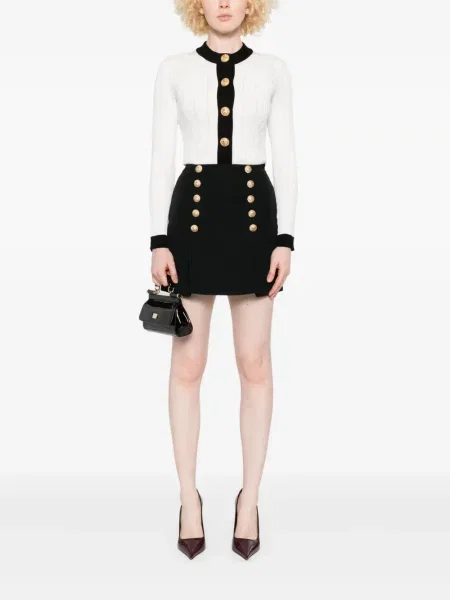 Fustă Balmain de lână negru