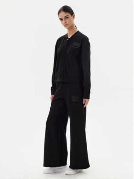 Emporio Armani Teplákové kalhoty Wide Leg černá