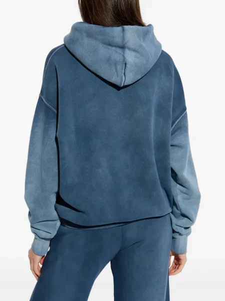 Hanorac cu glugă Off-white cu imagine alb