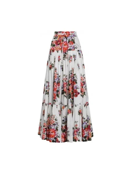 Długa wielobarwność spódnica maxi Dolce And Gabbana w kwiatki