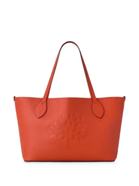 Kožna shopper torbica Mulberry narančasta