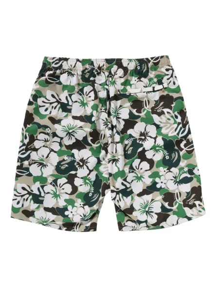 Kąpielówki A Bathing Ape® w kwiatki z nadrukiem czarne