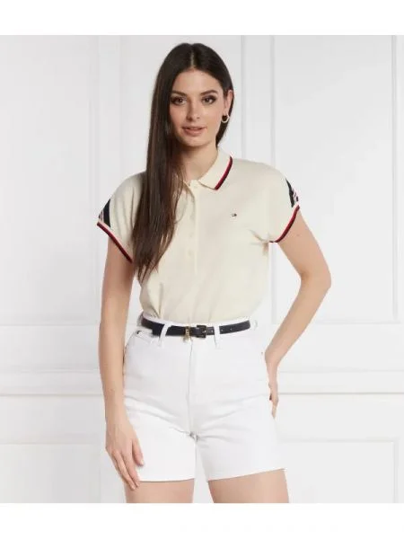 Tommy Hilfiger Tenisz póló bézs
