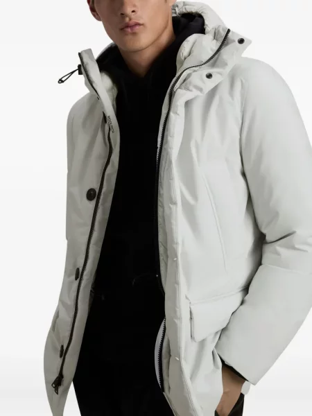 Geacă Woolrich cu glugă alb