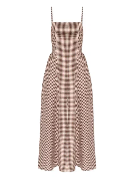 Maksi sukienka maxi Posse w kratkę garniturowa