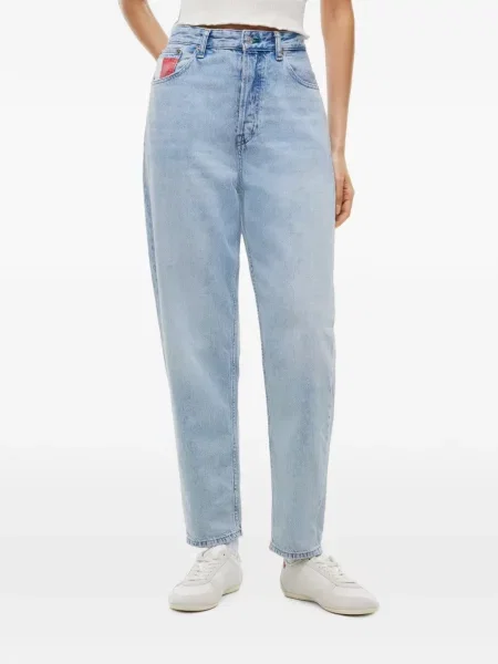 Τζιν mom fit Tommy Hilfiger Mom με ψηλή μέση μπλε