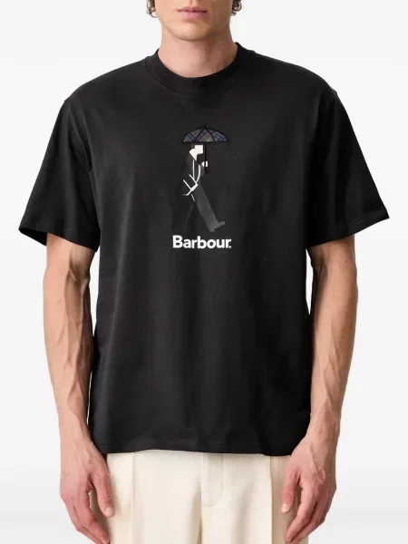 Tricou Barbour cu imagine negru