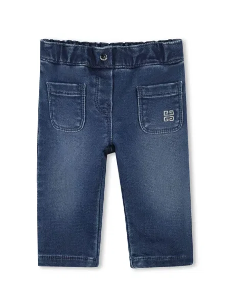 Jeansy straight leg dziecięce Givenchy niebieskie