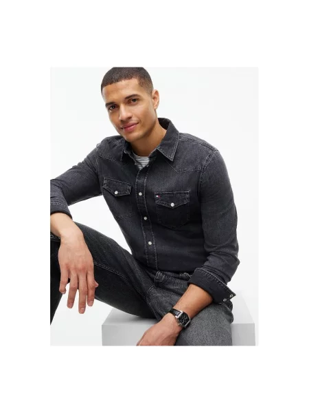 Košeľa Tommy Hilfiger sivá