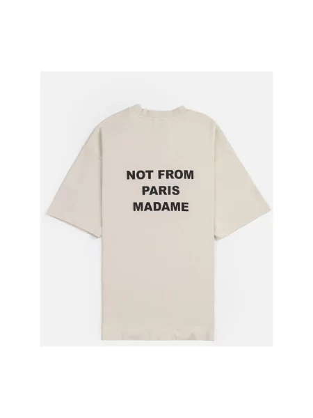 Drôle de Monsieur t-shirt Le T-Shirt Slogan z nadrukiem beżowy
