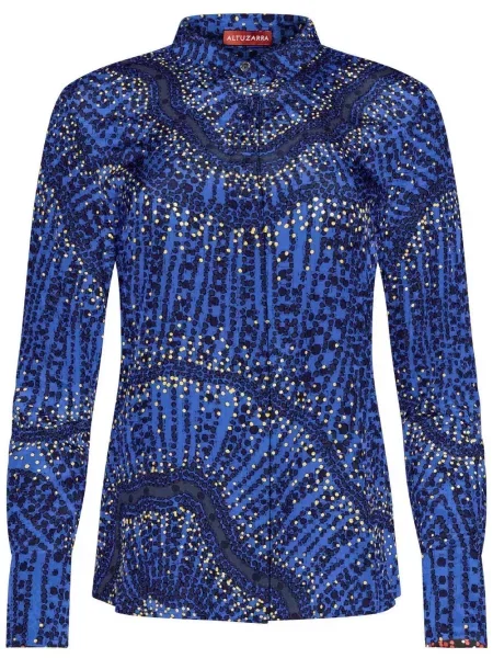 Cămașă Altuzarra de mătase albastru