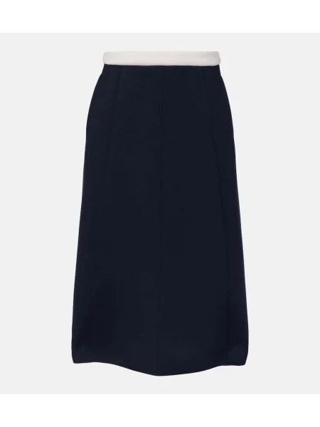 Fusta plisata 's Max Mara din jerseu plisată până la genunchi albastru
