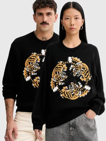 Вълнен пуловер Kenzo x Verdy черно