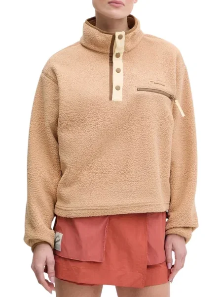 Geacă Columbia din fleece portocaliu