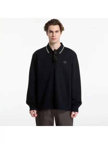 Bluza FRED PERRY Tipped Collared Sweatshirt Black XL czarna