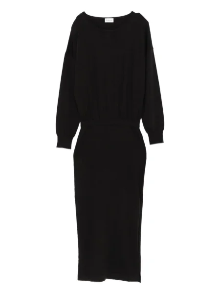 Sukienka midi Parosh do kolan garniturowa brązowa