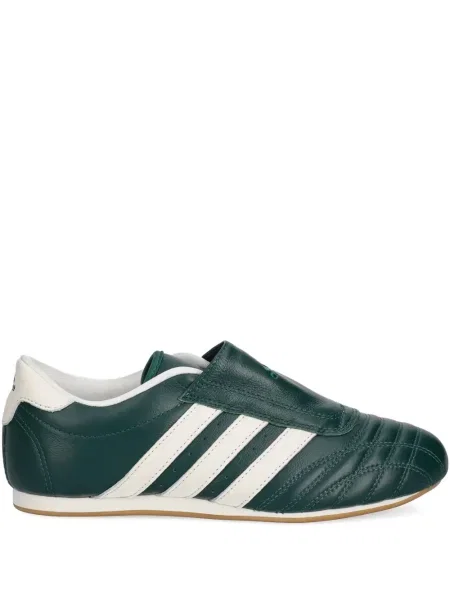 Pruhované slip on tenisky Adidas Campus s výšivkou bílé