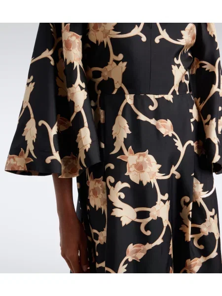 Rochie La Doublej de mătase cu imagine negru