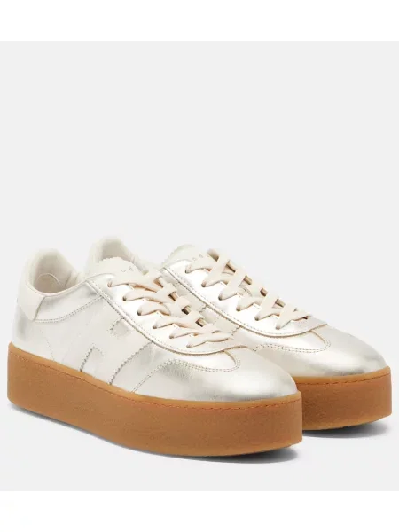 Sneakerși Hogan din piele cu platformă