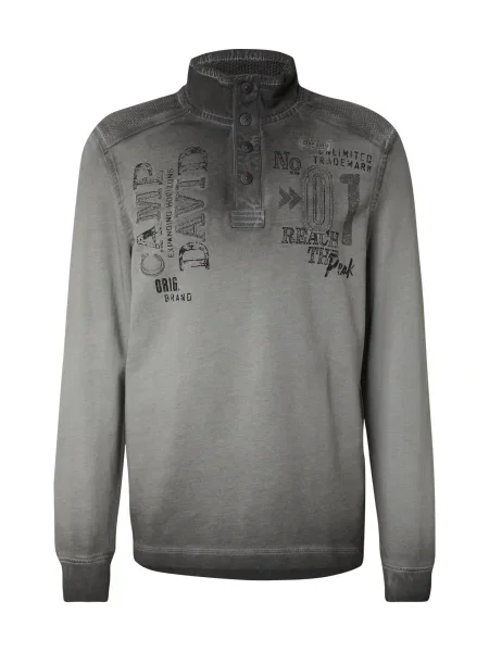 CAMP DAVID Tréning póló melír fekete