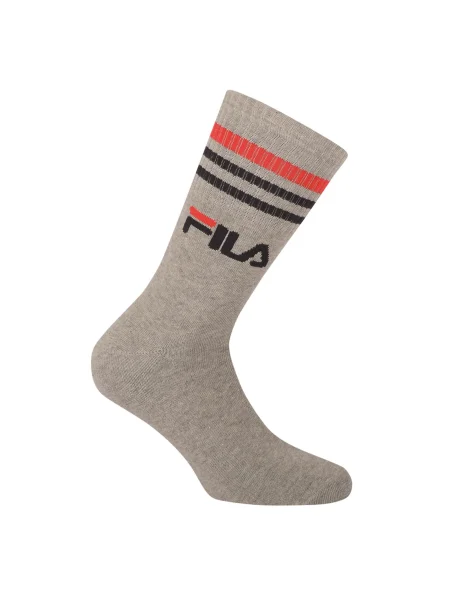 FILA Sportzoknik szürke / piros fekete
