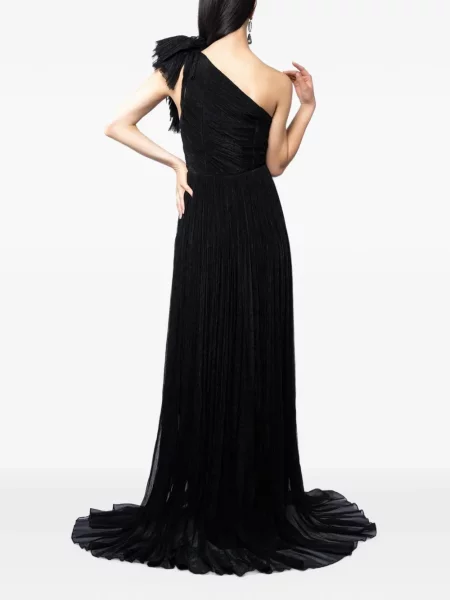 Rochie maxi Monarh cu volane asimetrică negru