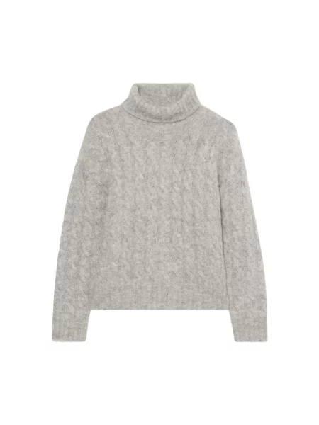 Sweter z golfem Brooks Brothers wełniany do golfa szary