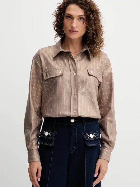 Fracomina cămașă cu guler clasic regular bej